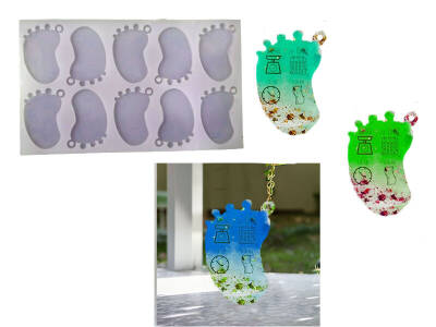 10'lu Ayakizi Magnet Epoksi Reçine Kalıbı KHEPK390 - 4