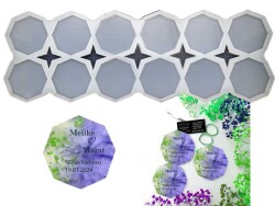 12'li Sekizgen Model Magnet Epoksi Reçine Kalıbı KHEPK712 - 2