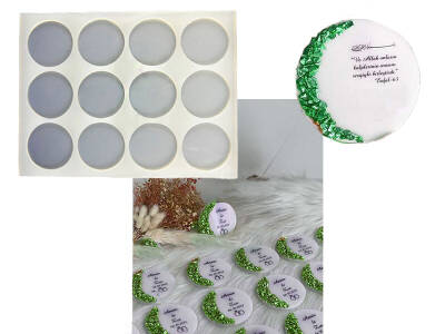 12'li Yuvarlak Magnet Epoksi Reçine Kalıbı EPK-322 - 2