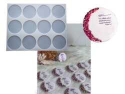 12'li Yuvarlak Magnet Epoksi Reçine Kalıbı KHEPK653 - 2