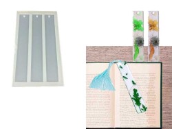 3'lü Düz Model Kitap Ayracı Epoksi Reçine Kalıbı KHEPK320 - 4