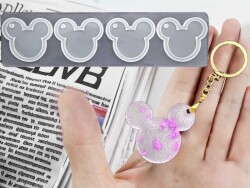 4'lü Mickey Mouse Anahtarlık Epoksi Reçine Kalıbı KHEPK795 - 2