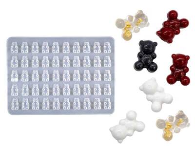50'li Ayıcık Haribo Küpe Epoksi Reçine Kalıbı KHEPK382 - 5