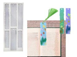 6'lı Tırtıklı Kitap Ayracı Epoksi Reçine Kalıbı KHEPK401 - 2