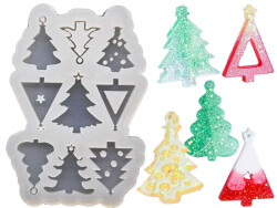 9'lu Çam Ağacı Anahtarlık Epoksi Reçine Kalıbı EPK-767 - 