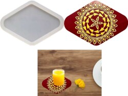 Baklava Dilim Bardak Altlığı Epoksi Reçine Kalıbı KHEPK592 - 2