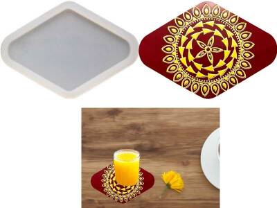 Baklava Dilim Bardak Altlığı Epoksi Reçine Kalıbı KHEPK592 - 2