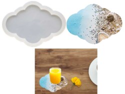 Bulut Model Bardak Altlığı Epoksi Reçine Kalıbı KHEPK594 - 2