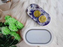 Büyük Boy Oval Terrazo Tabanlık Epoksi Reçine Kalıbı KHEPK628 - 1