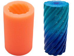 Büyük Twister Silindir Silikon Mum Kalıbı KHM236 - 2
