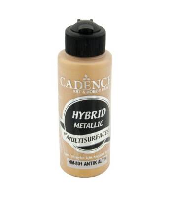 Cadence HKHM801 Antik Altın Hybrid Metalik Akrilik Boya 120 ML - 1