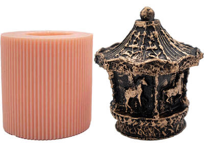 Carusel Atlı Karınca Silikon Mum Kalıbı KHM189 - 1