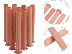 Dairesel Ahşap Fitil 12 cm Yapışkanlı Sehpa 10 Adet - 2