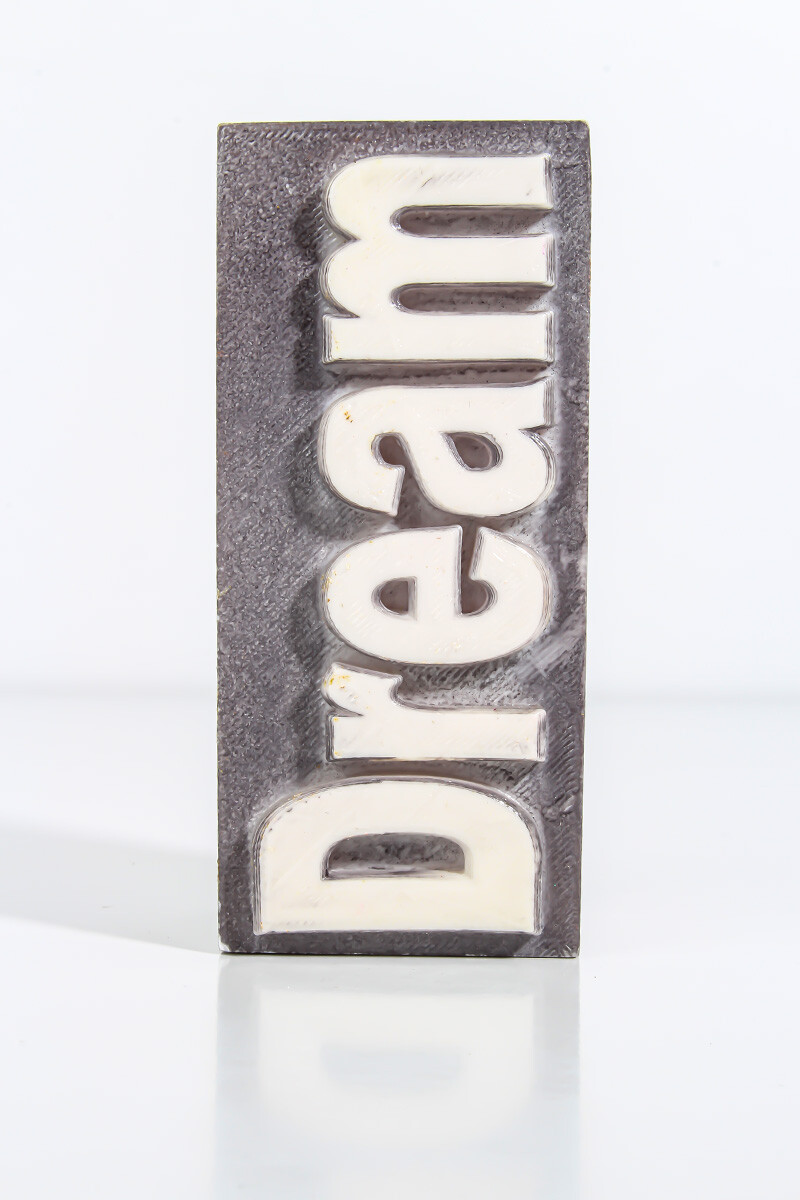 Dream Yazı Detaylı Silikon Mum Kalıbı KHM02 - 2