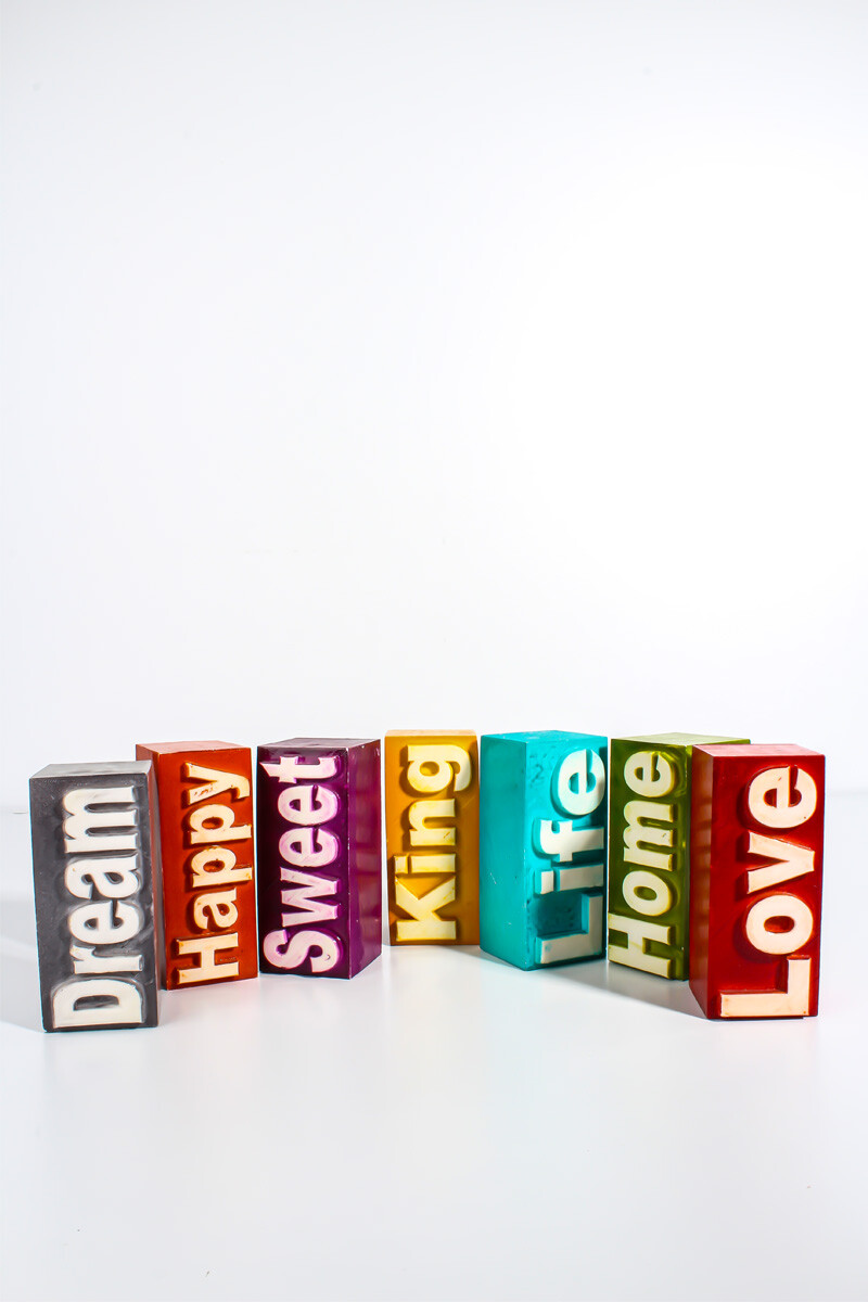 Dream Yazı Detaylı Silikon Mum Kalıbı KHM02 - 3