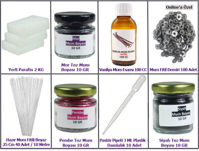Ekonomik Paket Parafin Mum Yapım Seti - 1