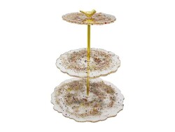 Epoksi Reçine Kanarya Model Kek Standı Demiri Gold - 2