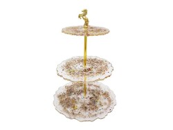 Epoksi Reçine Küçük At Kek Standı Demiri Gold - 1