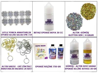 Epoksi Yonca Anahtarlık Yapım Seti - 2