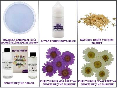 Epoksi Yuvarlak Bardak Altlığı Yapım Seti - 4