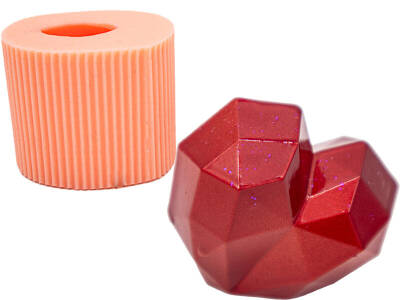 Geometrik Şekilli Kalp Silikon Mum Kalıbı KHM200 - 1