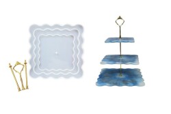 Kare Katlı Sunumluk Epoksi Reçine Kalıbı KHEPK361 - 2