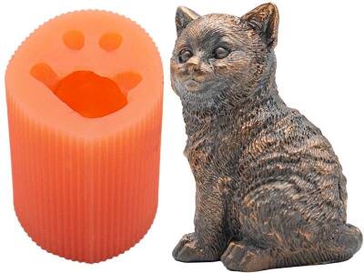 Kedi Silikon Mum Kalıbı KHM234 - 2