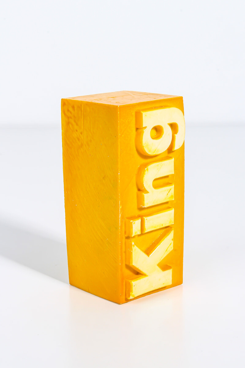 King Yazı Detaylı Silikon Mum Kalıbı KHM04 - 1