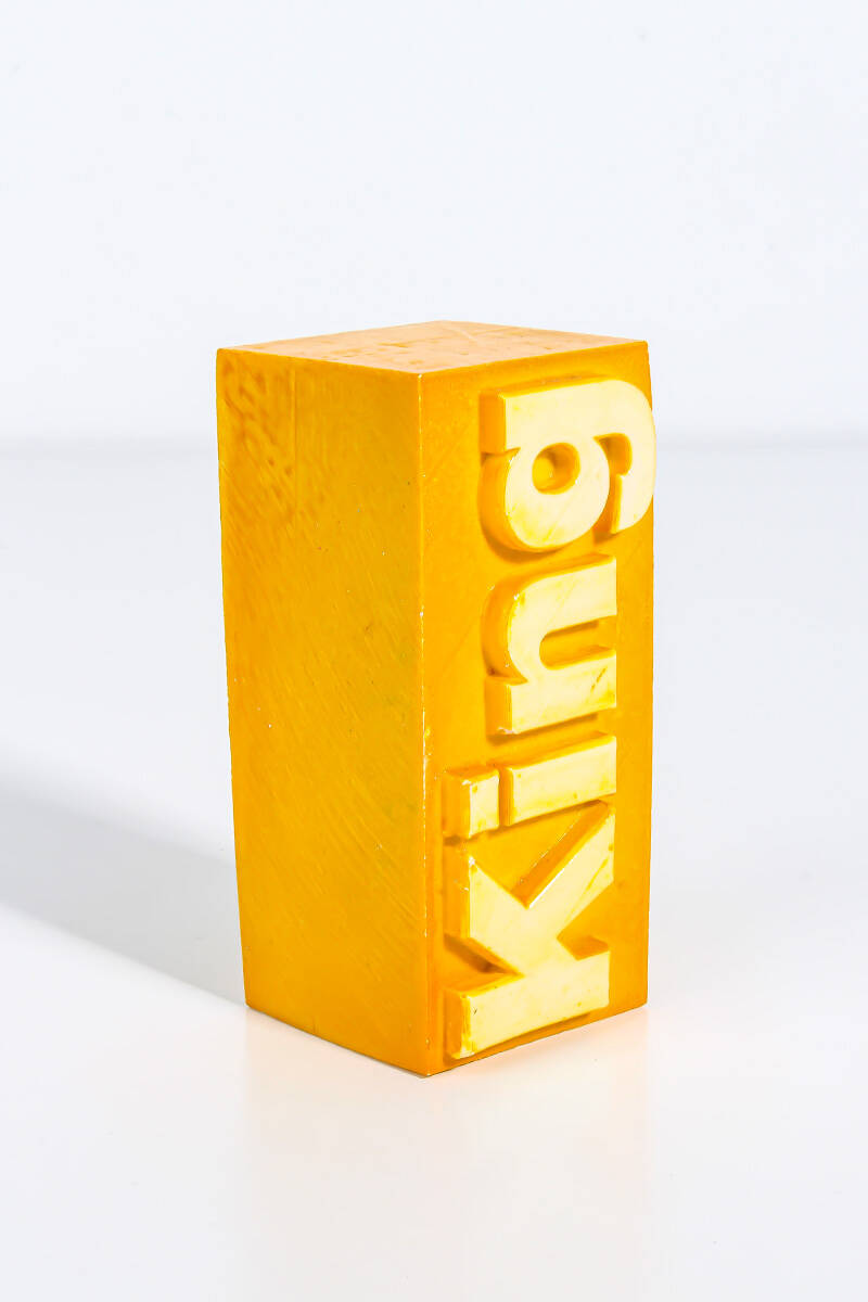 King Yazı Detaylı Silikon Mum Kalıbı KHM04 - 1