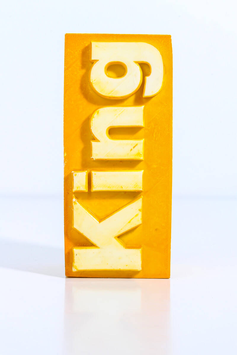 King Yazı Detaylı Silikon Mum Kalıbı KHM04 - 2