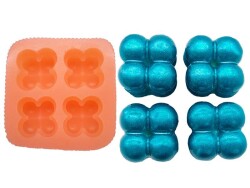 Küçük 4'lü Bubble Silikon Mum Kalıbı KHM186 - 1