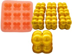 Küçük 9'lu Bubble Silikon Mum Kalıbı KHM185 - 1