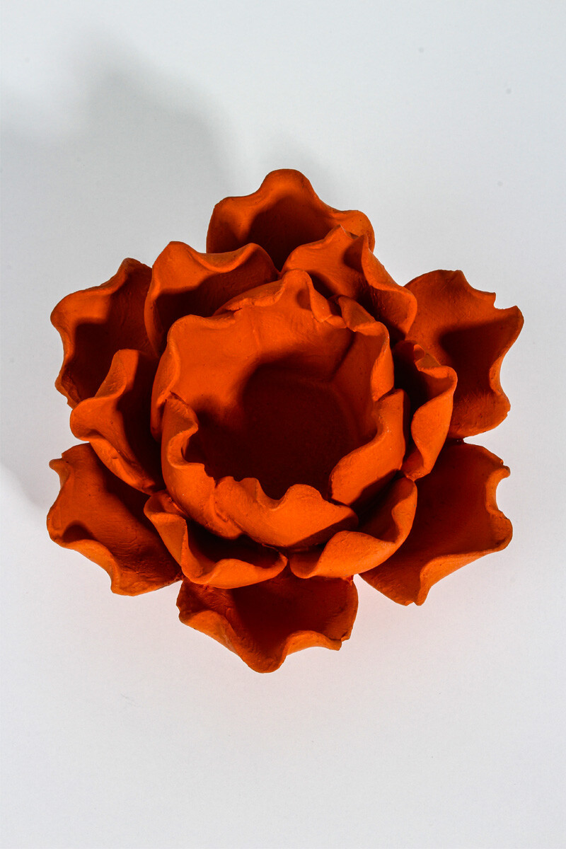 Lotus Çiçeği Mumluk Tealight Sukulent Beton Taş Tozu Silikon Kalıbı KHB129 - 1