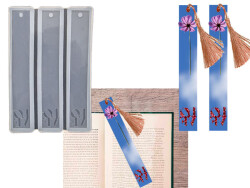 Love Yazılı 3 lü Kitap Ayracı Epoksi Reçine Kalıbı KHEPK799 - 3