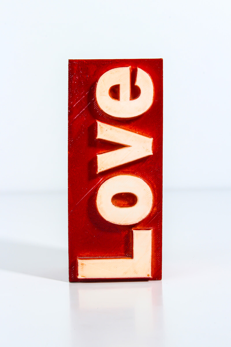 Love Yazı Detaylı Silikon Mum Kalıbı KHM06 - 2