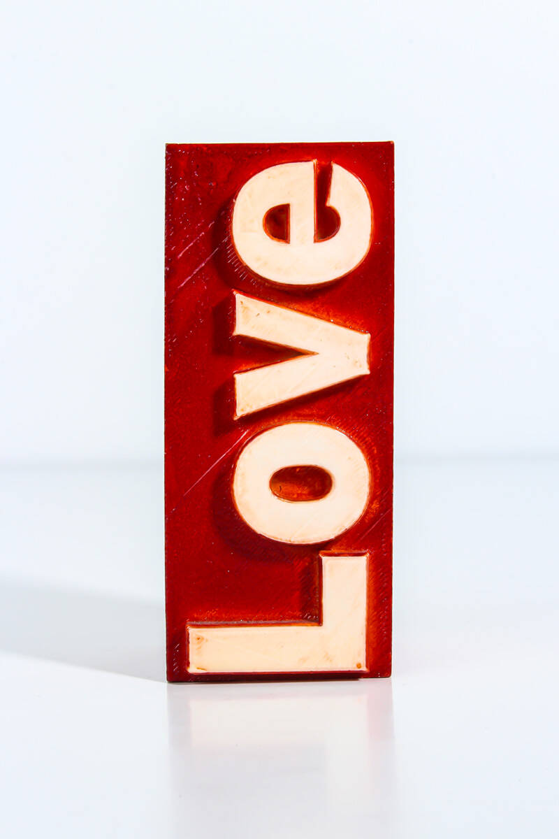 Love Yazı Detaylı Silikon Mum Kalıbı KHM06 - 2