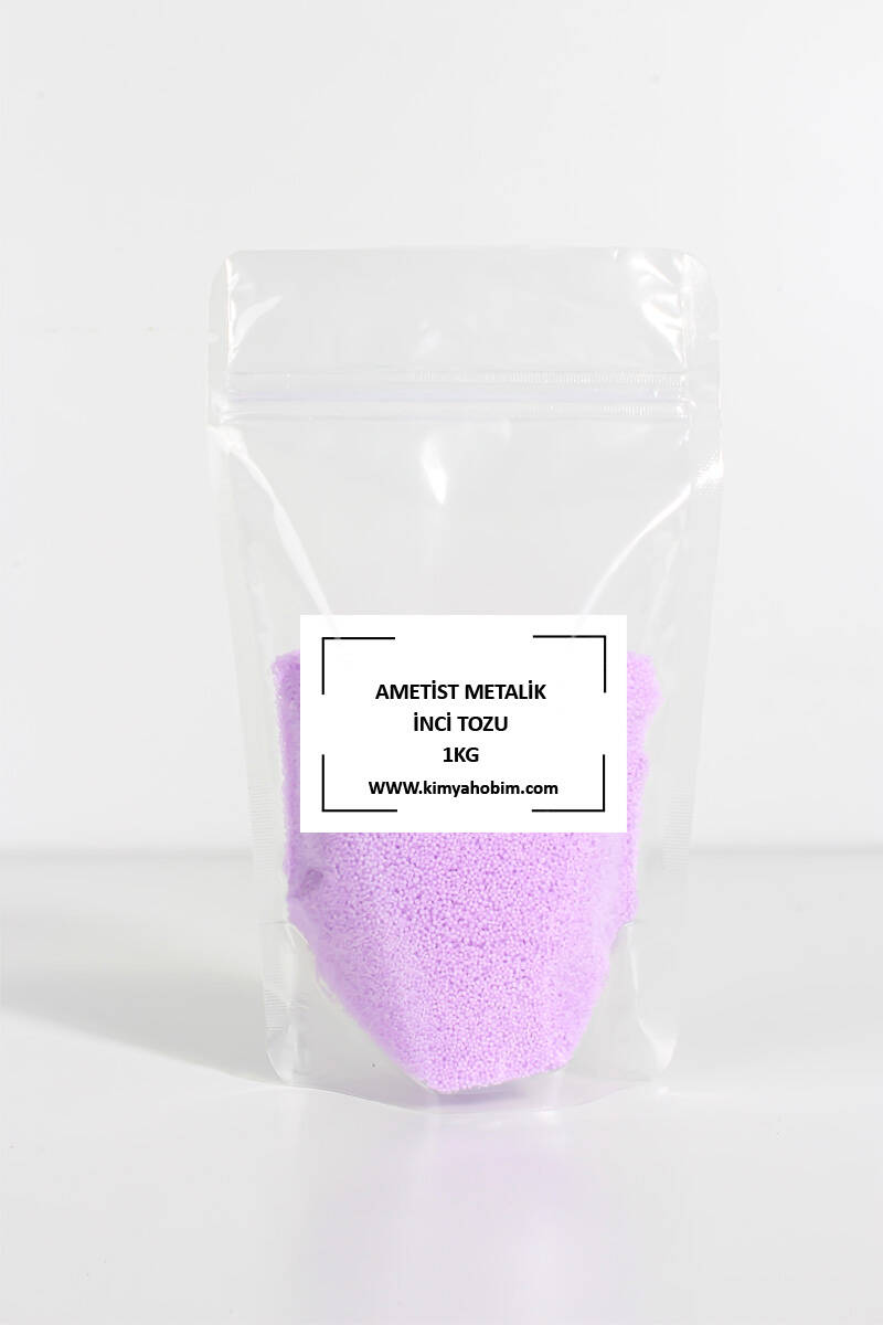 Metalik Ametist Renk İnci Tozu Mum 1KG - 1