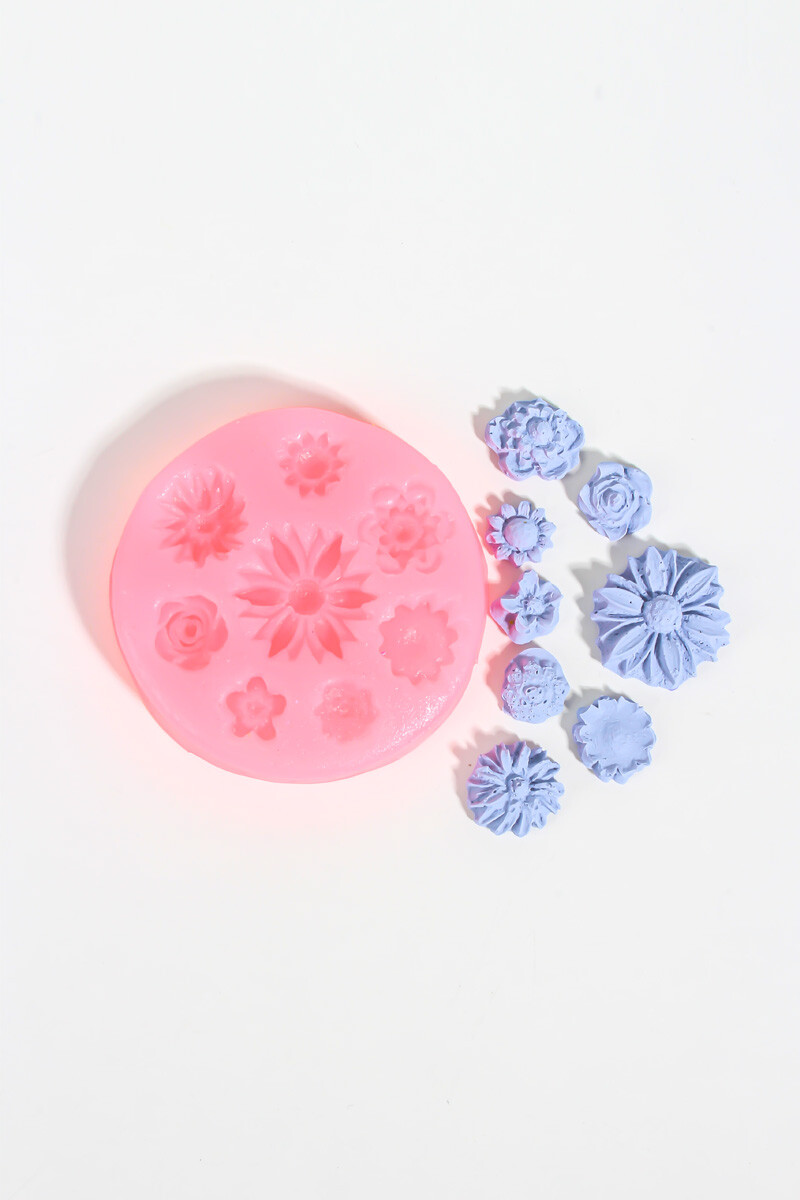 Mini Çiçek Silikon Mum Kalıbı KHM301 - 