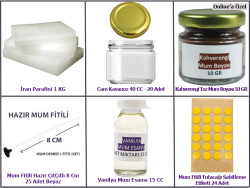 Mini Kavanoz Mum Yapım Seti - 1