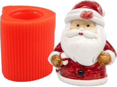 Mini Noel Baba Silikon Mum Kalıbı KHM120 - 6