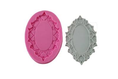 Mini Oval Çerçeve Silikon Kalıbı KHÇE64 - 3