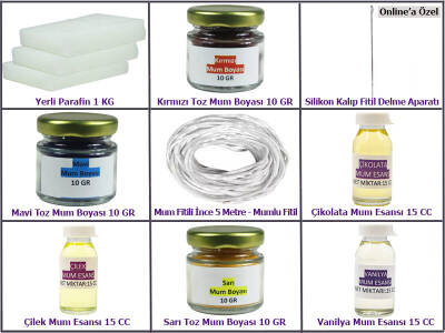Mini Paket Parafin Mum Yapım Seti - 1