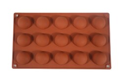 Mini Yarım Küre 15'li Muffin Silikon Kek Kalıbı KHKM050 - 1