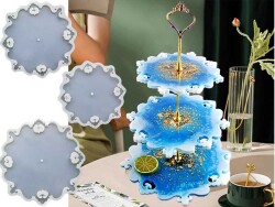 Osmanlı Desen Katlı Sunumluk Epoksi Reçine Kalıbı KHEPK362 - 2