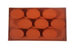 Oval Desenli 9'lu Silikon Kek Kalıbı KM-037 - 4