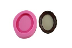 Oval Kenarları İşlemeli Çerçeve Silikon Kalıbı KHÇE60 - 1
