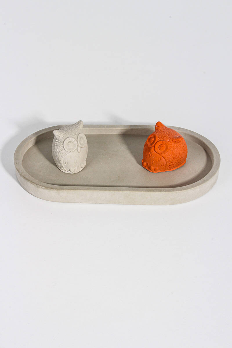 Oval Terrazo Beton Taş Tozu Silikon Kalıbı KHB95 - 1