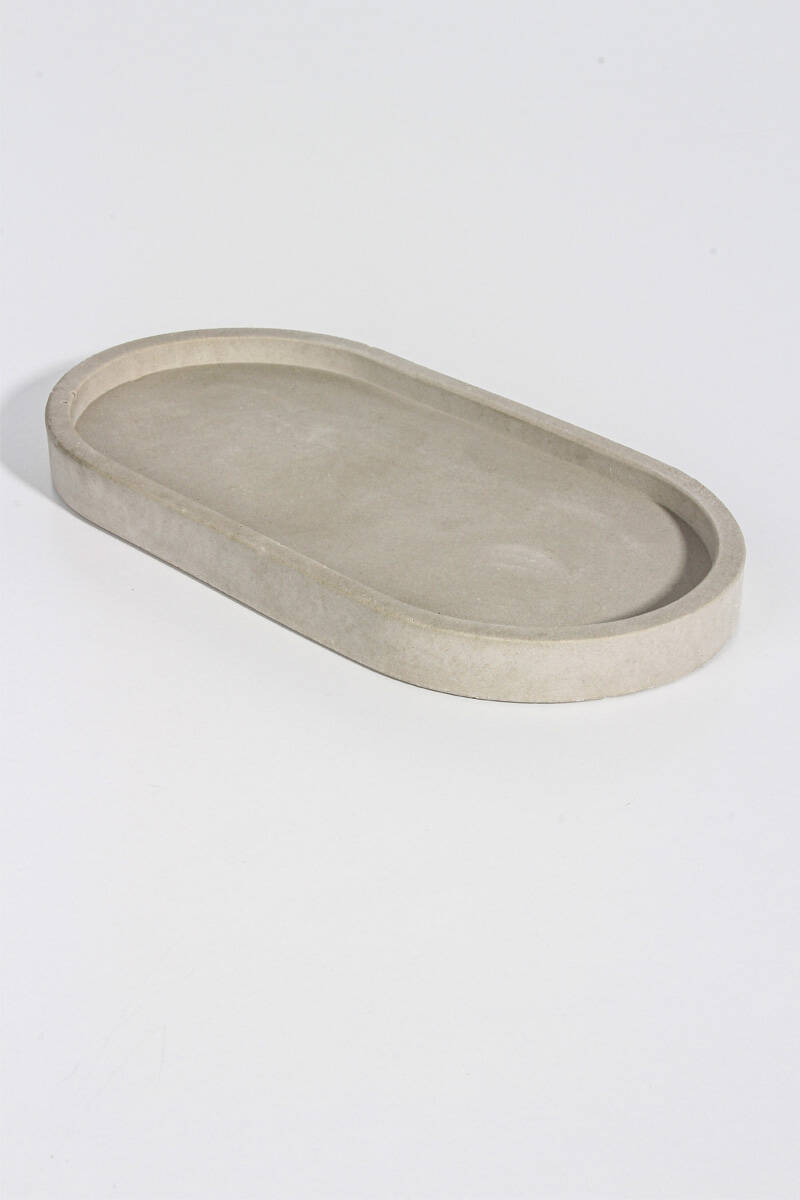 Oval Terrazo Beton Taş Tozu Silikon Kalıbı KHB95 - 2