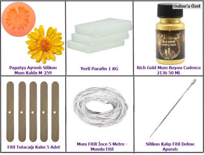 Papatyalı Mum Yapım Seti Mini - 2