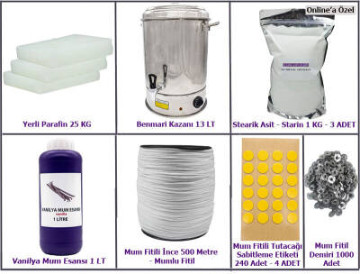 Premium Paket Parafin Mum Yapım Seti - 1